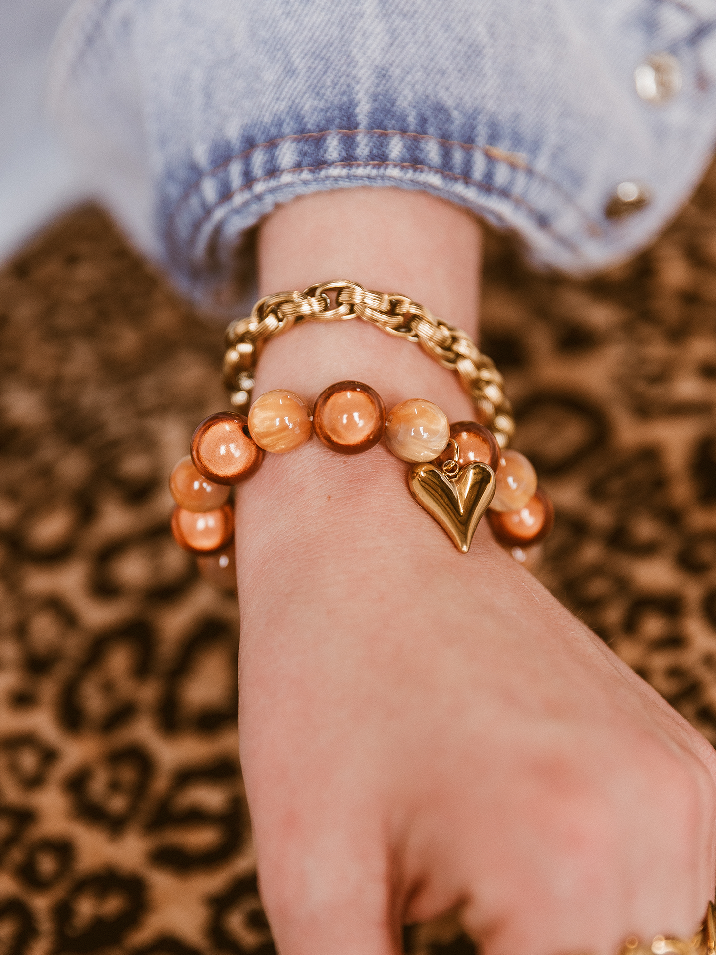 Armband Kralen Hart - Gold