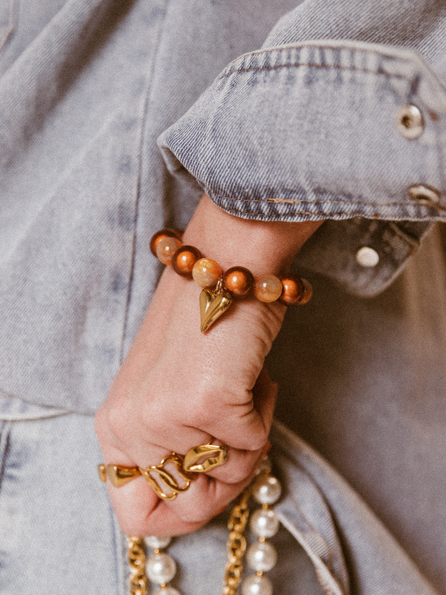 Armband Kralen Hart - Gold