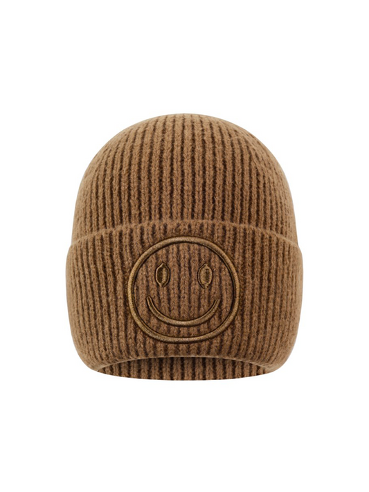 Beanie Smiley 3D - Bruin