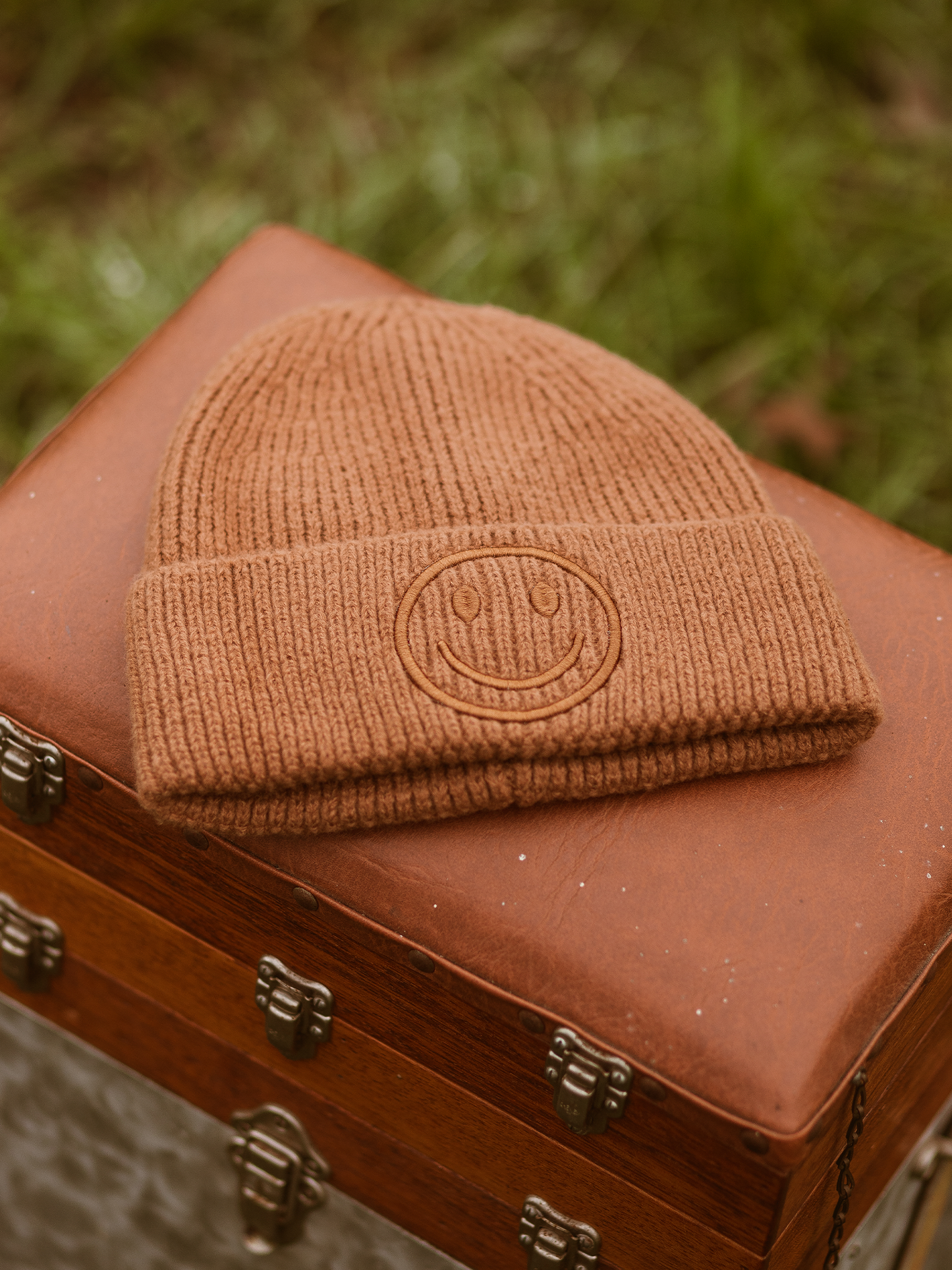 Beanie Smiley 3D - Bruin