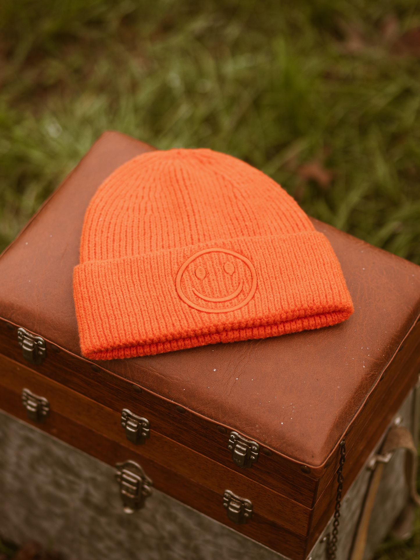 Beanie Smiley 3D - Oranje