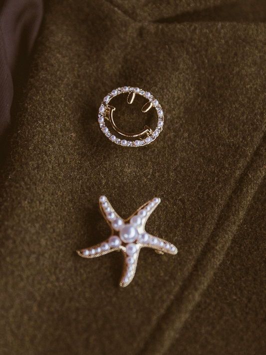 Broche Smiley - Goud