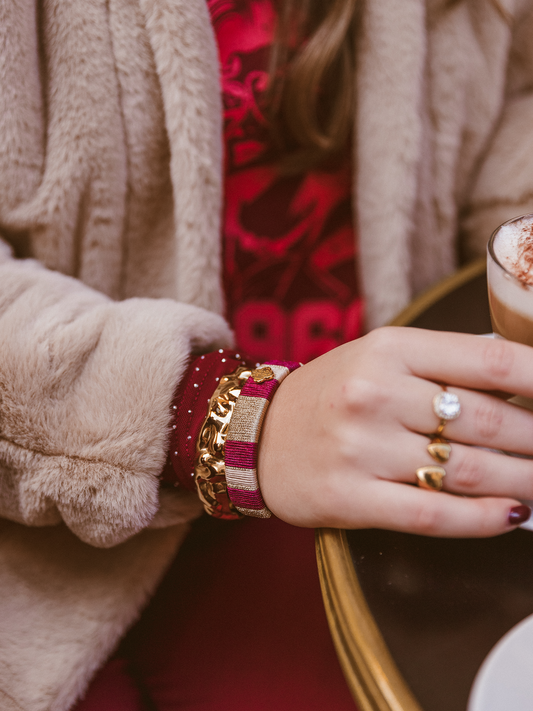 Limited Armband Luna - Bordeaux