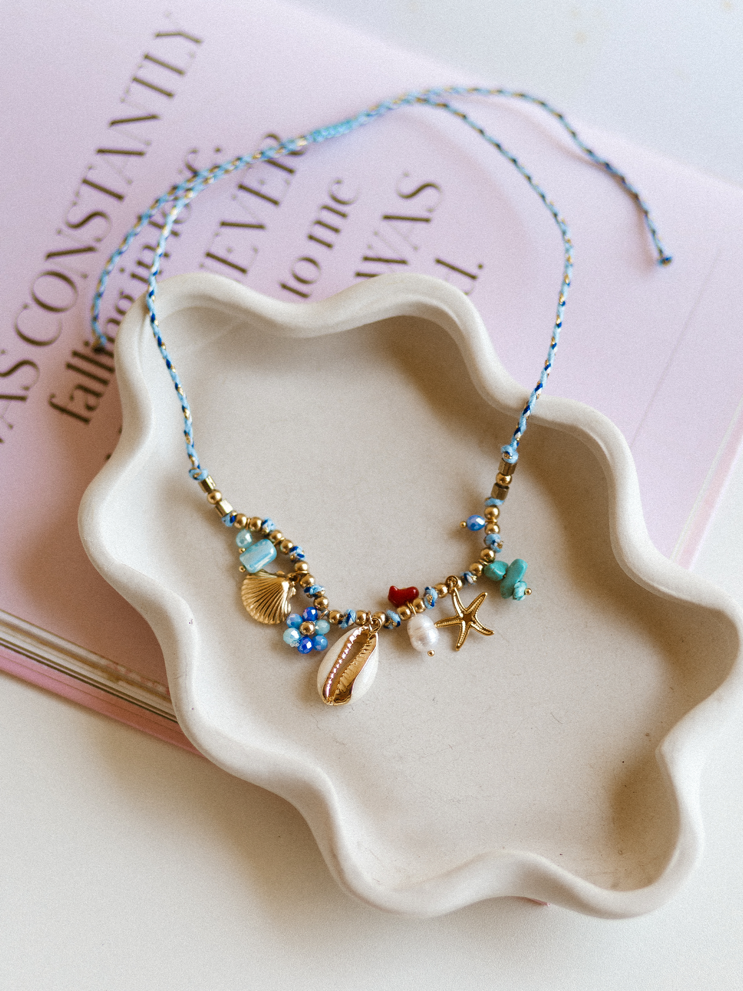 Gevlochten Ketting Ibiza - Blue