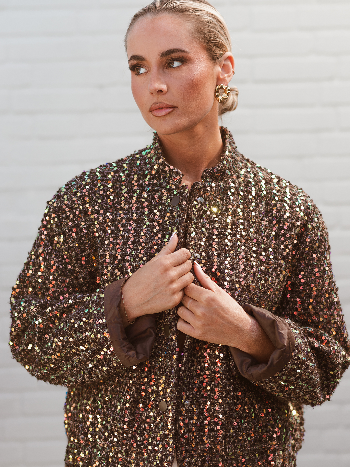 Jacket Glitter - Brown