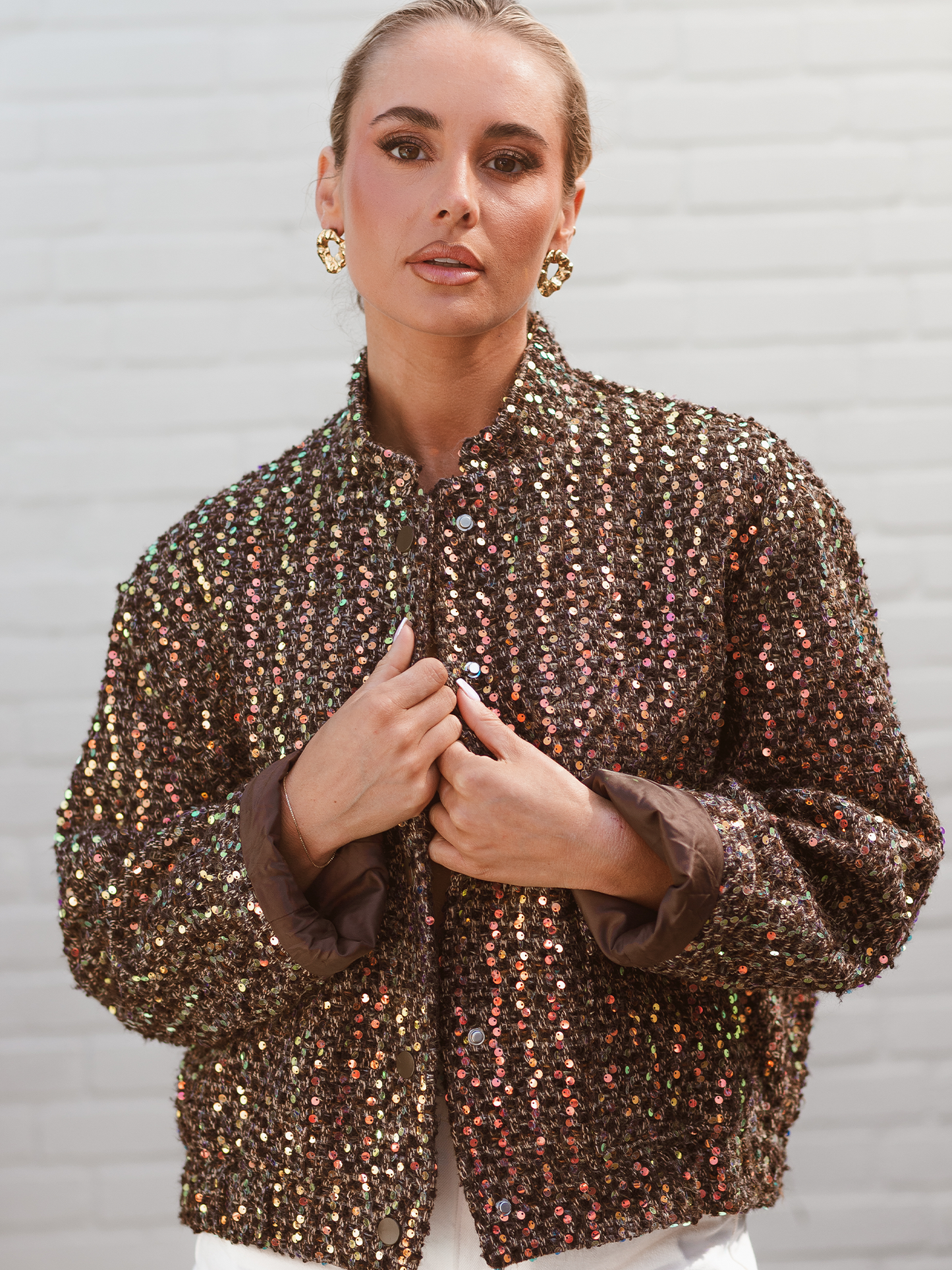 Jacket Glitter - Brown