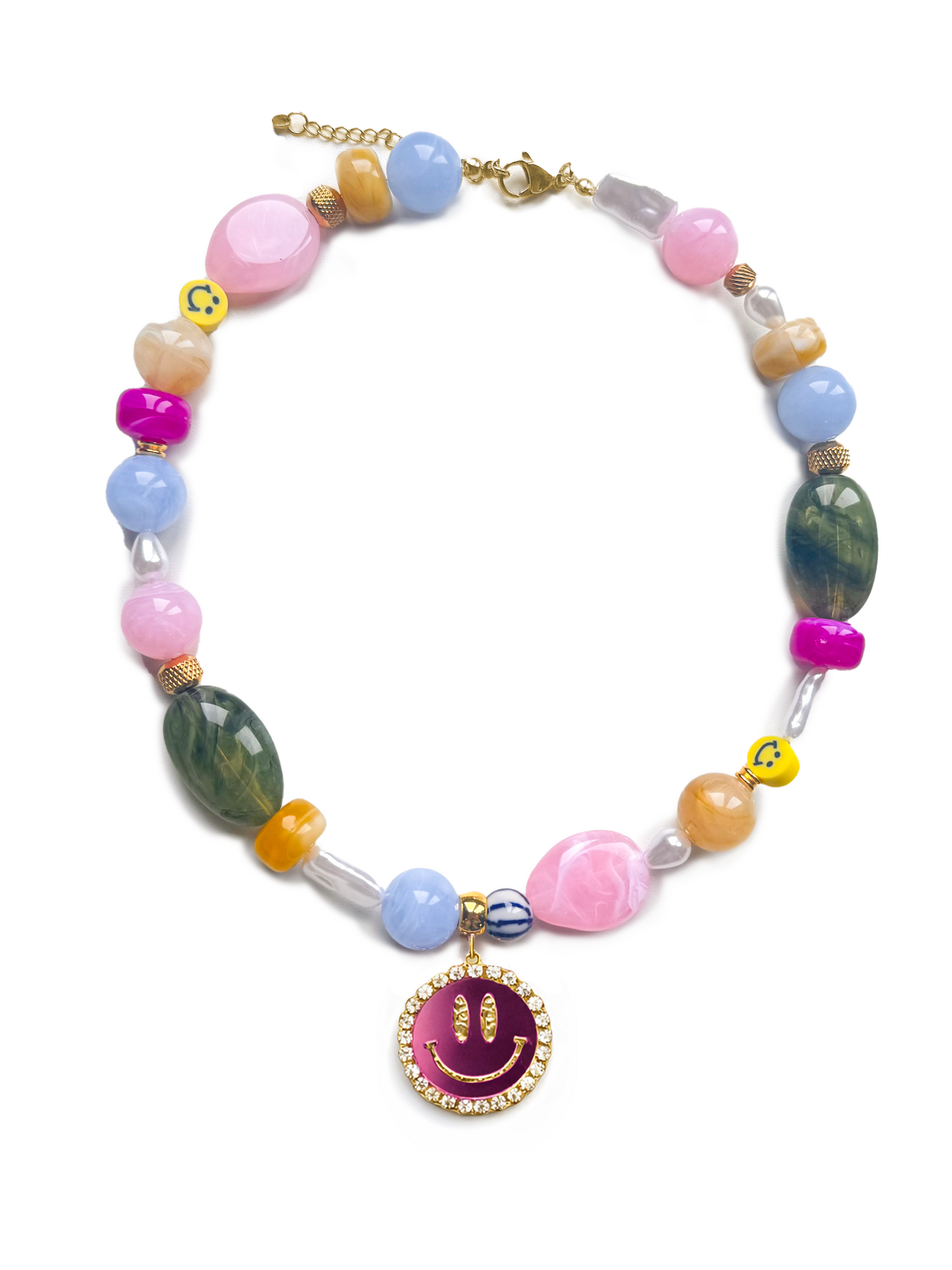 Ketting Dreamy Suus Smiley - Pink