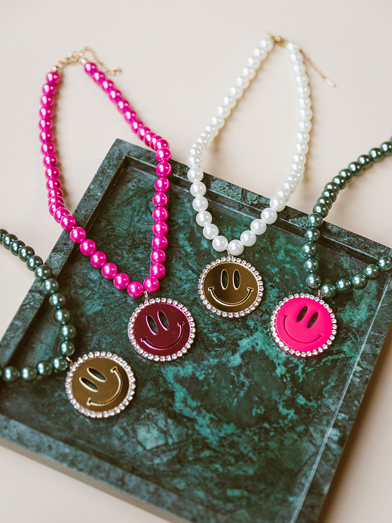 Ketting Jip Smiley Pink - Pink