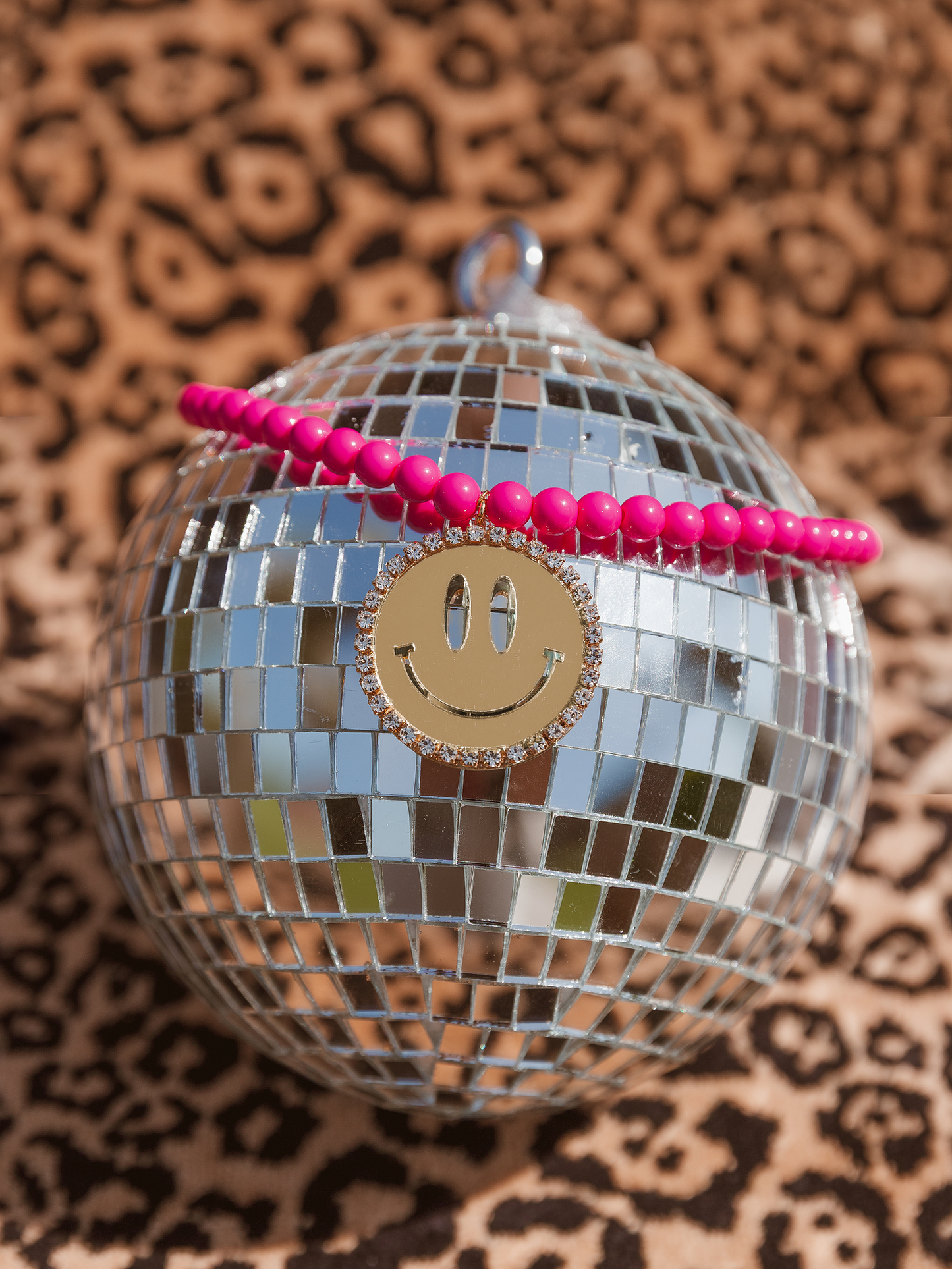 Ketting Jip Smiley Gold - Pink