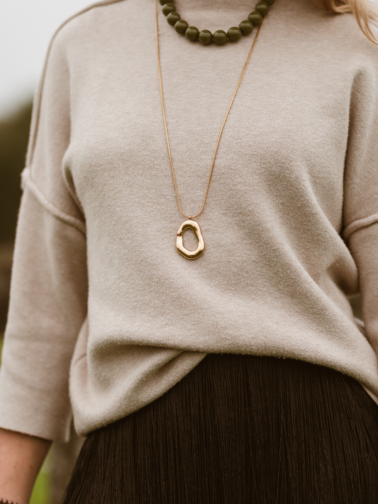 Ketting Lang Zara Minimalistisch - Goud
