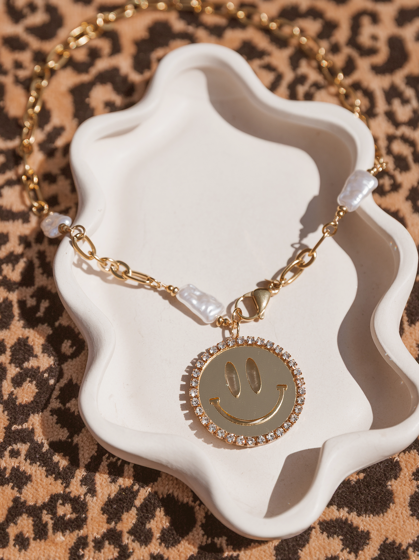 Ketting Smiley Fleur - Goud