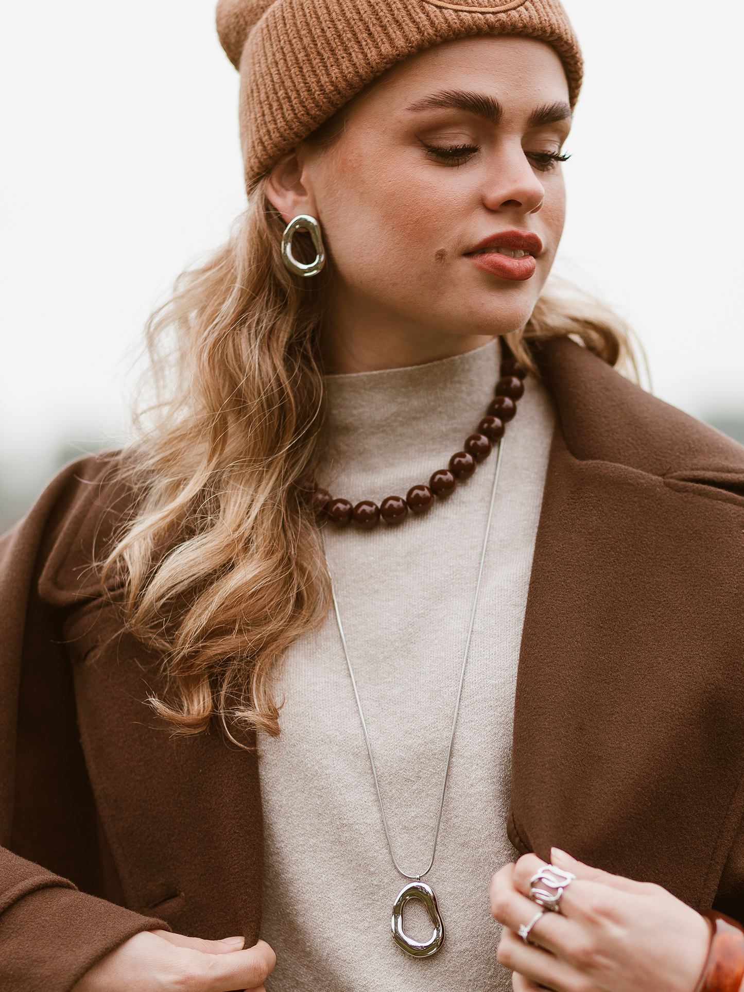 Ketting Kralen - Dark Brown