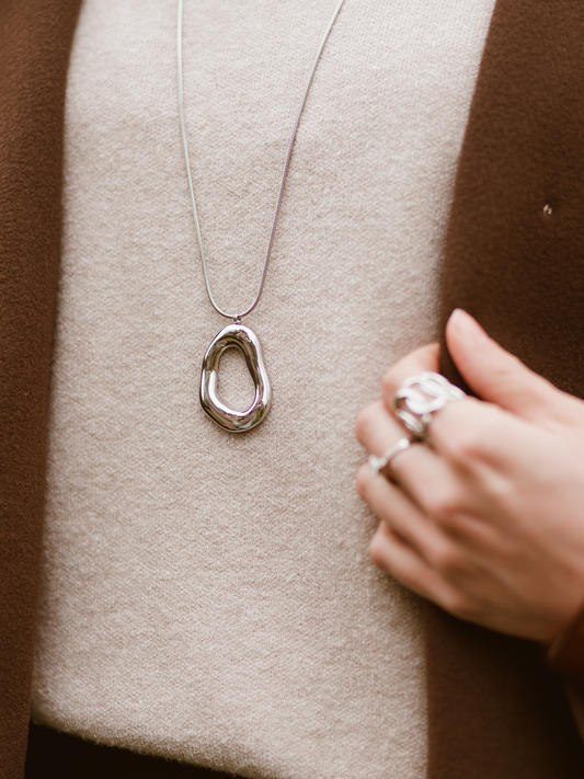 Ketting Lang Zara Minimalistisch - Zilver