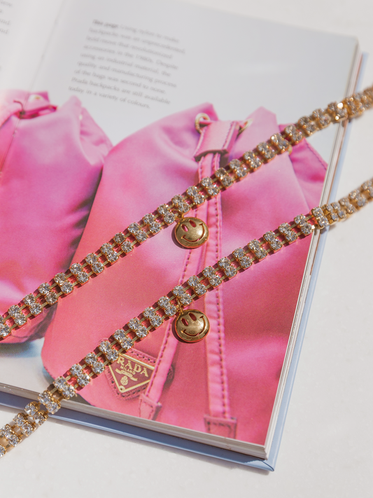 Ketting Maud Mini Diamond Smiley - Goud