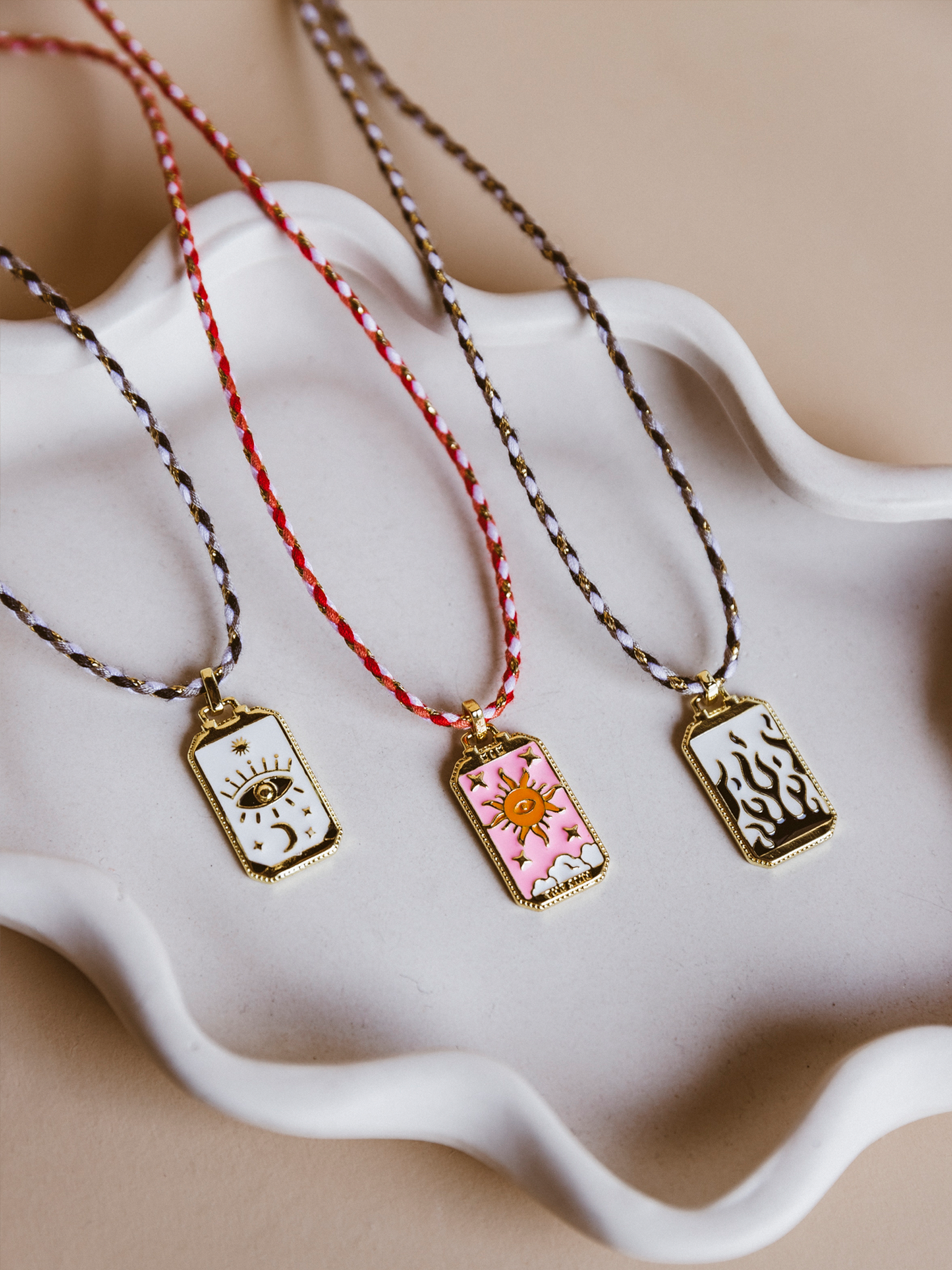 Ketting Eye Pink - Goud