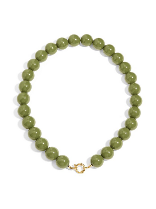 Ketting Kralen - Olive Green