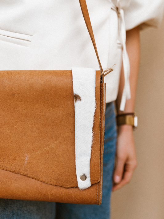 Limited Leren Tas Melis - Brown