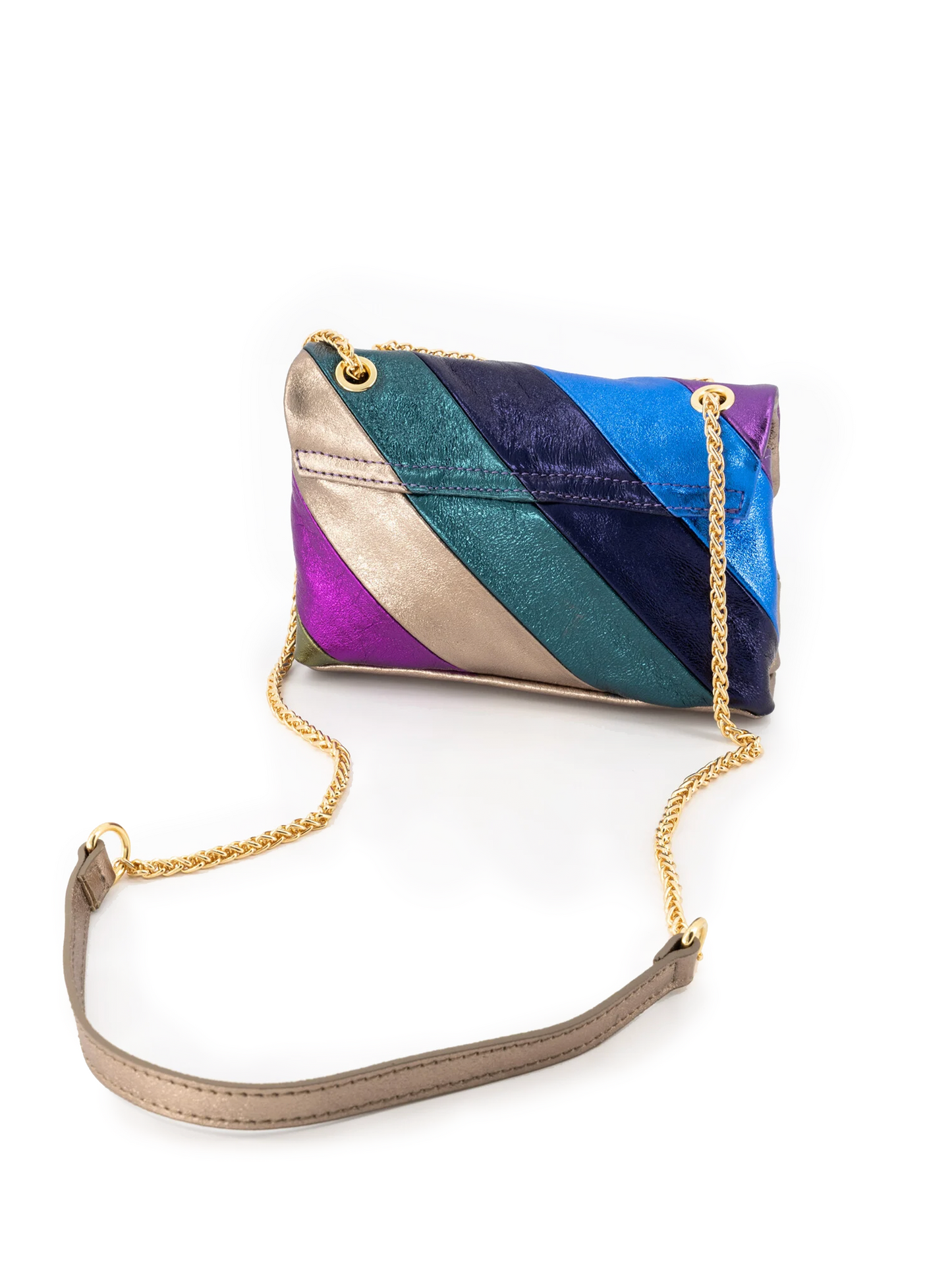 Limited Leren Tas Rainbow Metallic - Multi Color