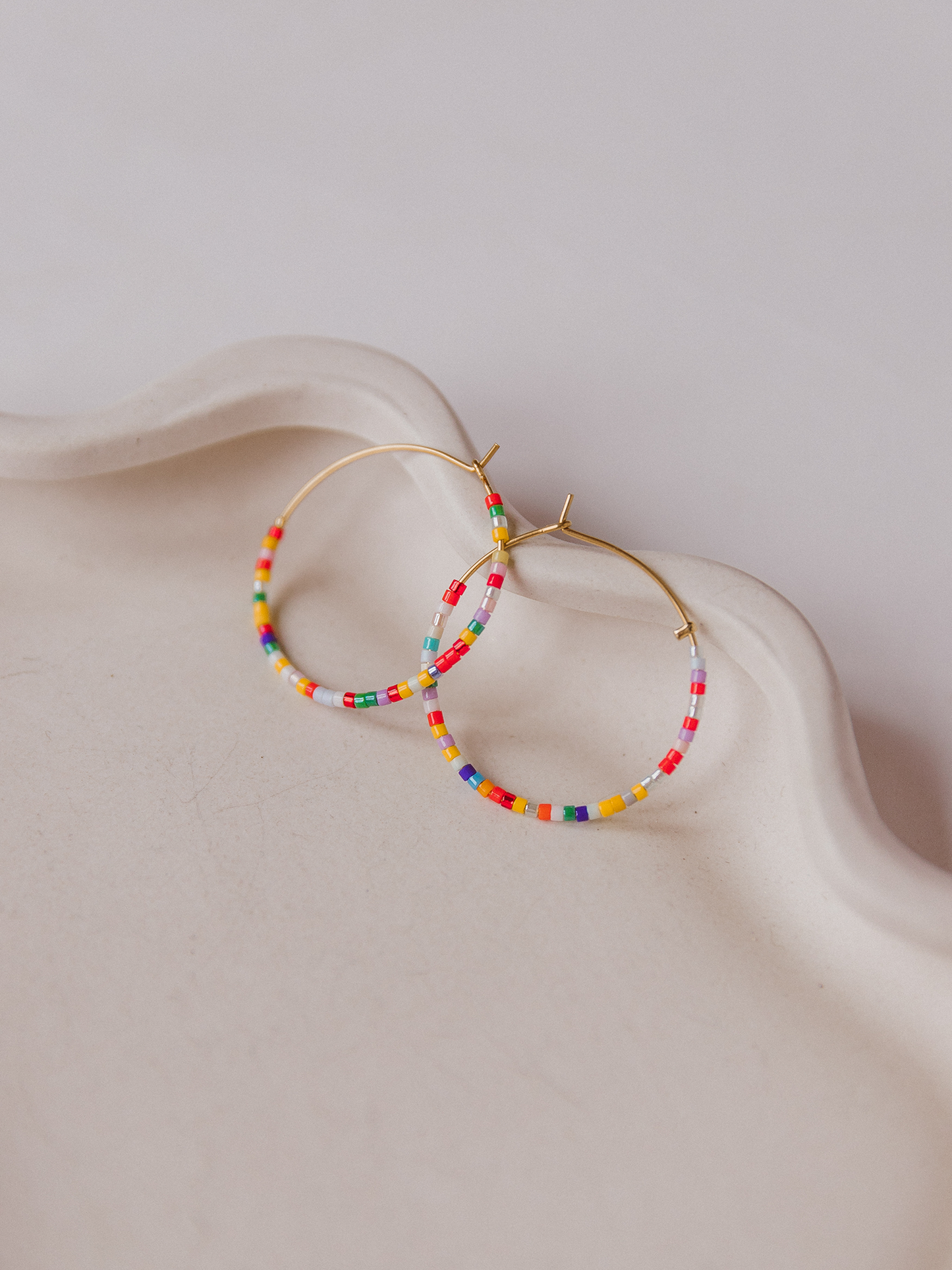 Oorbel Fleur Multi Color - Goud
