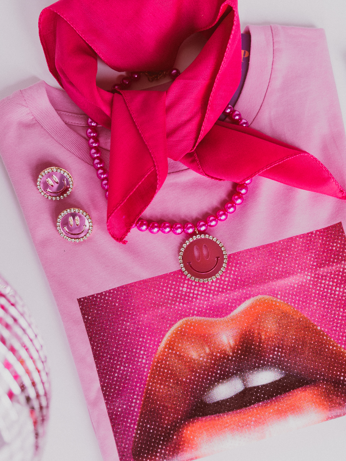 Ketting Jip Smiley Pink - Pink