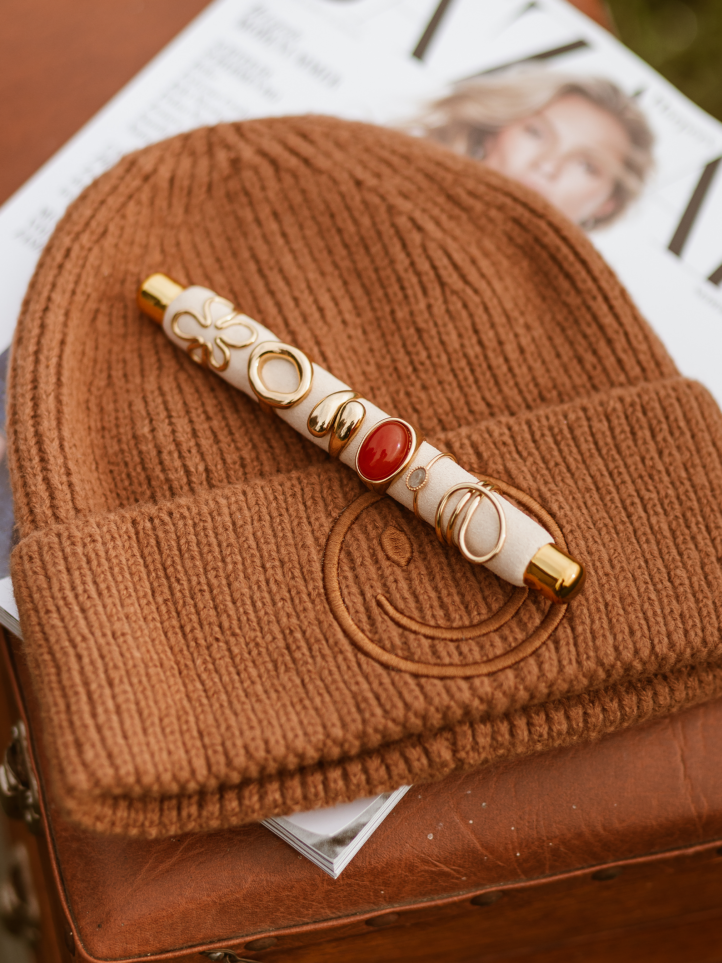 Ring Sophia Bordeaux - Goud