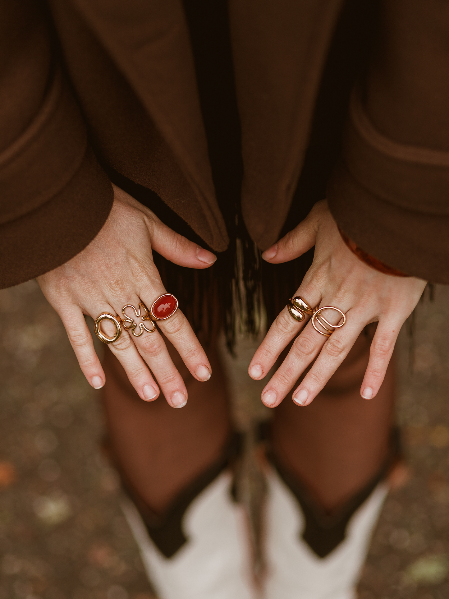 Ring Sophia Bordeaux - Goud