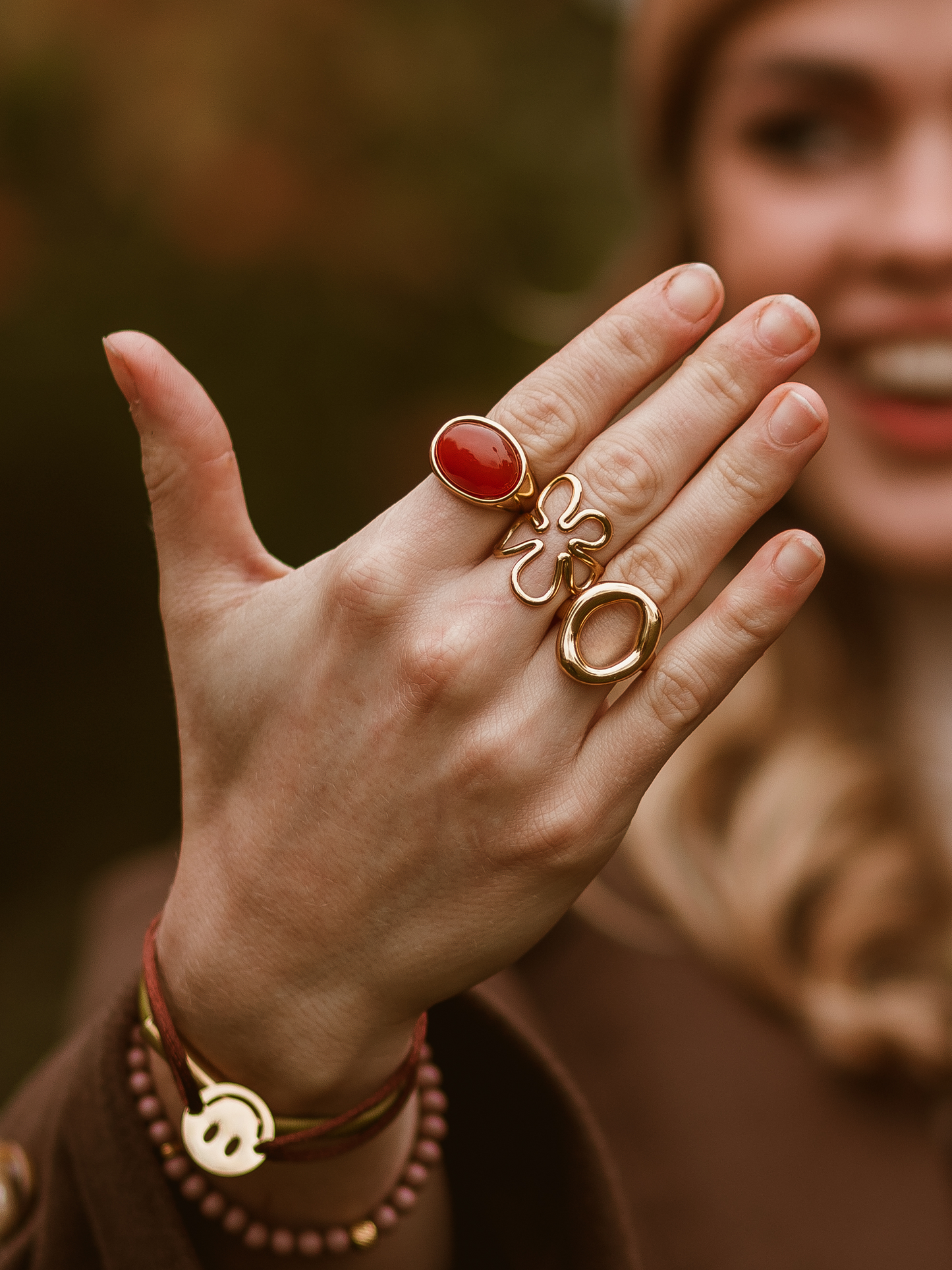 Ring Sophia Bordeaux - Goud