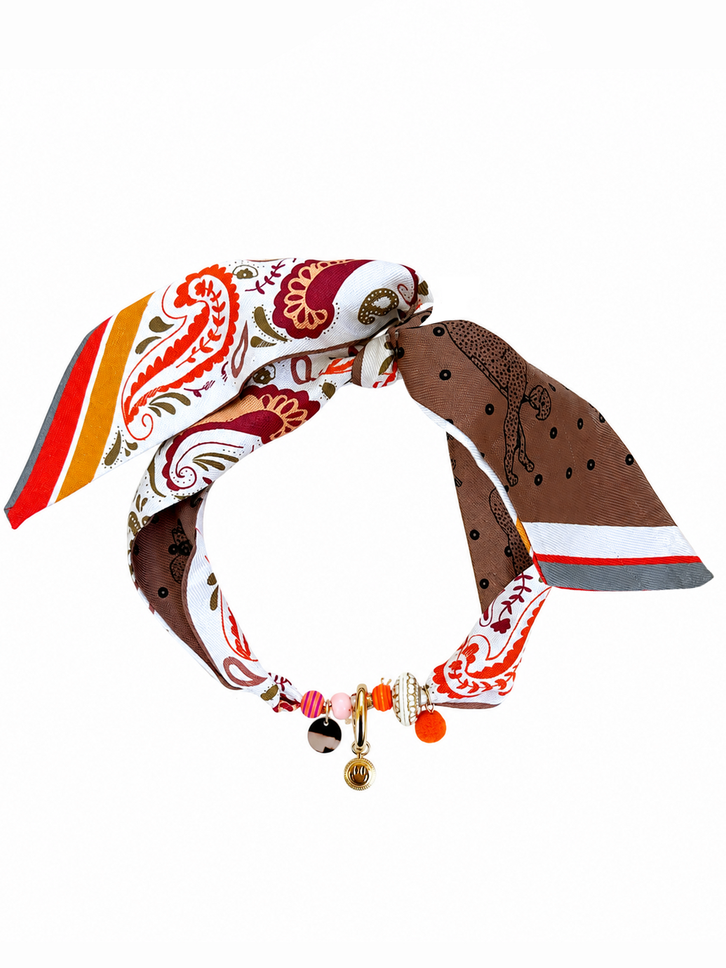 Sjaalsieraad Flower Smiley - Goud