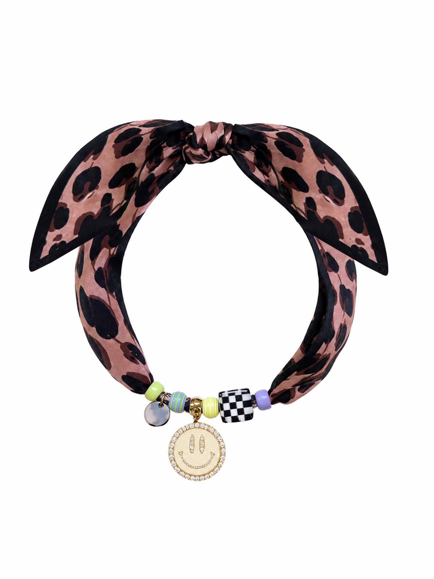 Sjaalsieraad Nina Smiley Leopard - Bruin