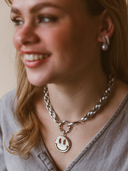 Ketting Fay Smiley - Zilver