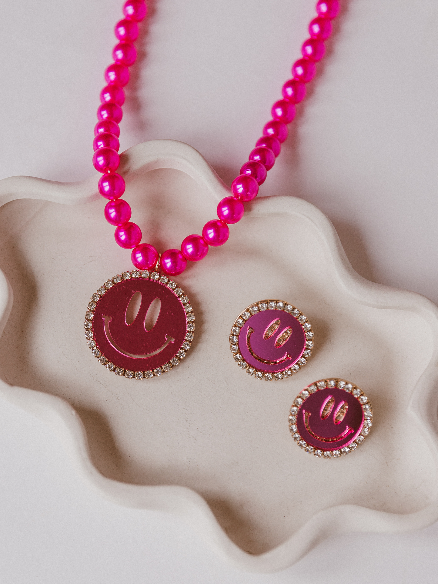Ketting Jip Smiley Pink - Pink