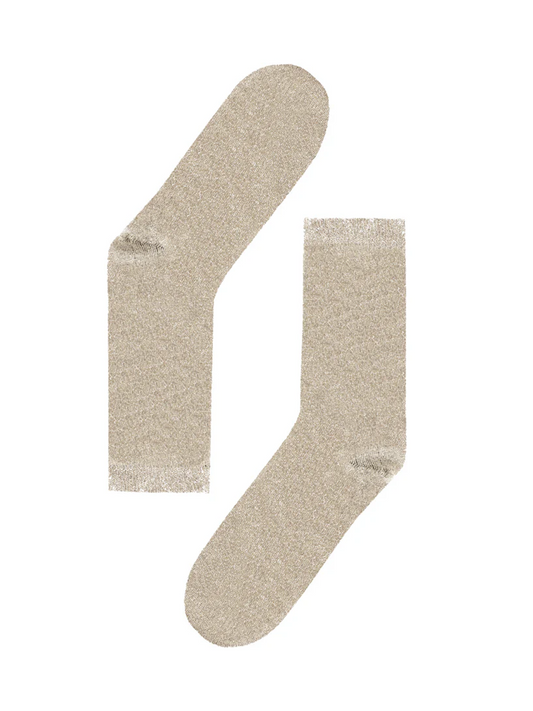 Glitter sokken - Nude