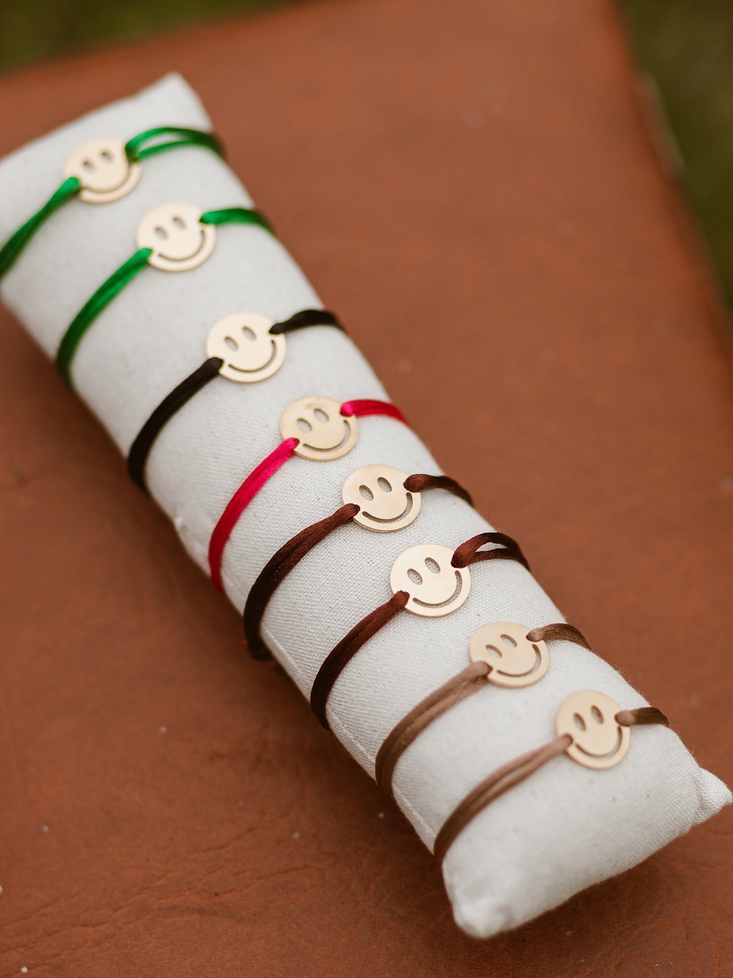 Armband Color Smiley - Bruin