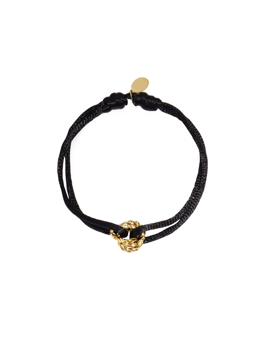 Armband Floor Black - Goud