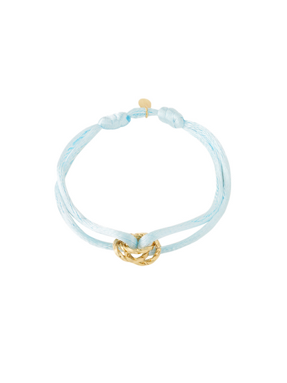 Armband Floor Light Blue - Goud