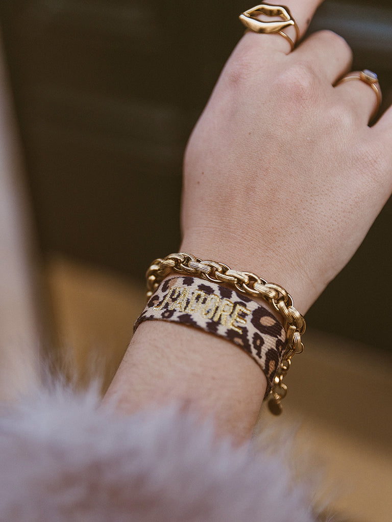 Armband J'adore Leopard - Gold