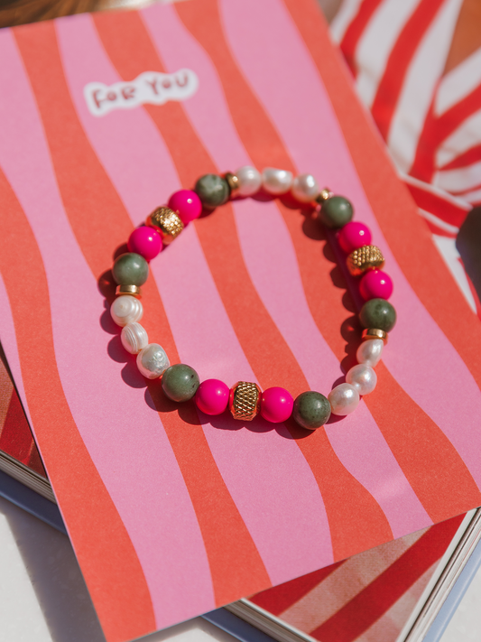 Armband Kralen Color - Goud