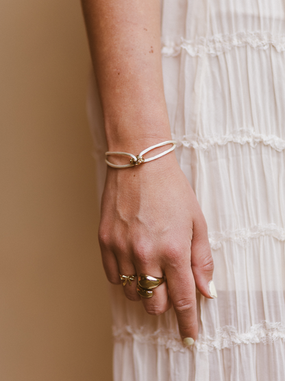 Armband Flora Beige - Goud