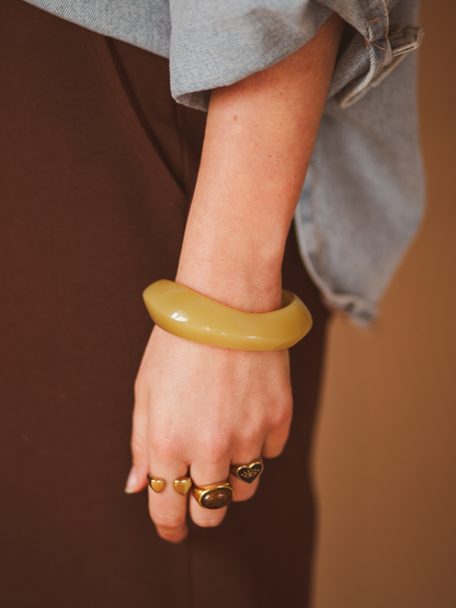 Armband Bangle Noor - Mosterd Geel
