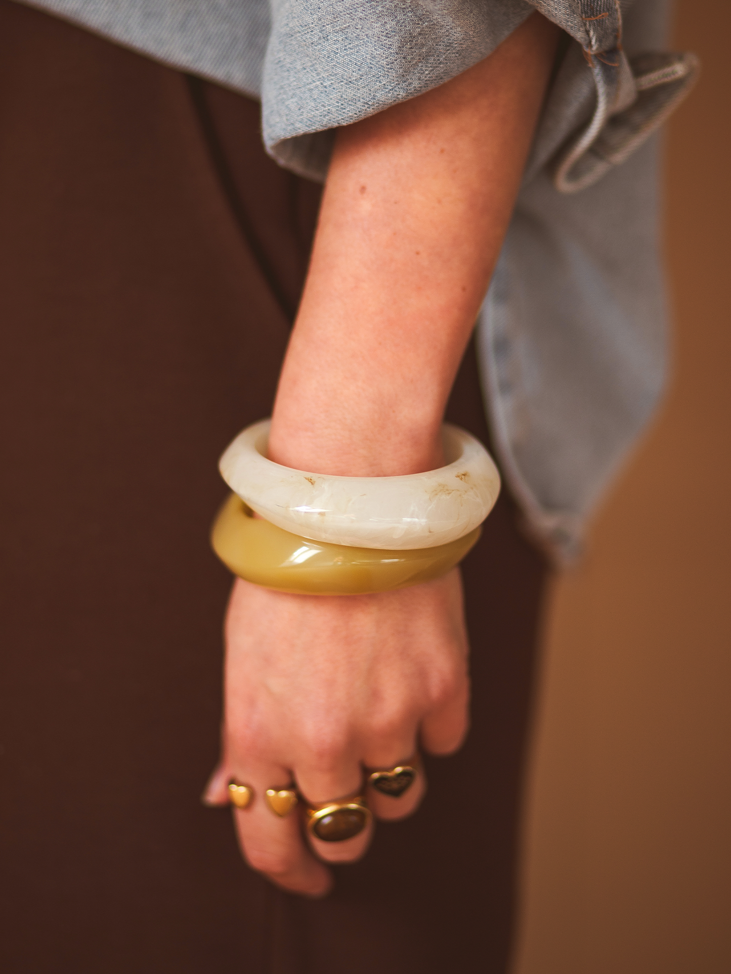Armband Bangle Zoë - Beige