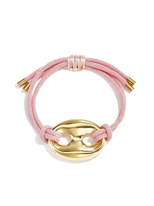 Armband Soof Oud Roze - Goud