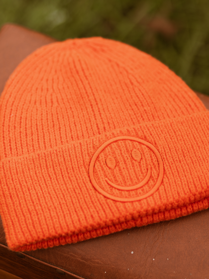 Beanie Smiley 3D - Oranje