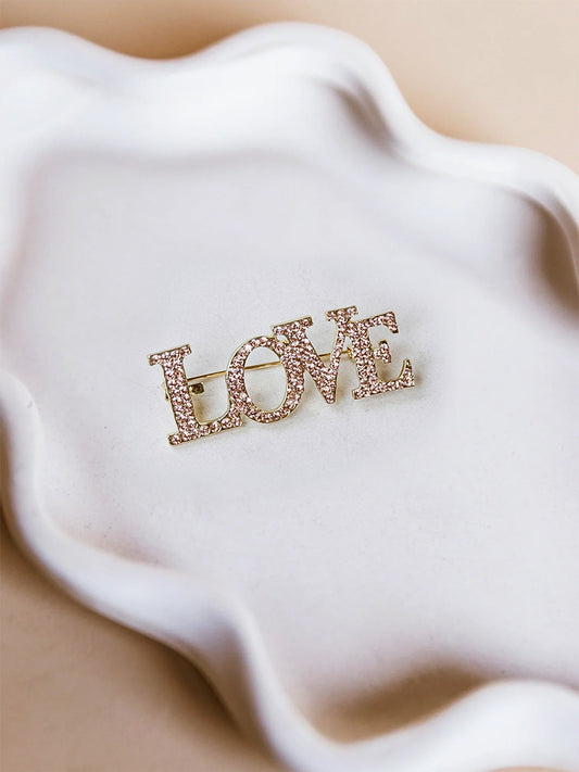 Broche Love - Goud