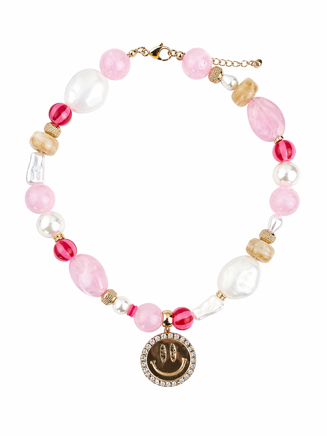 Ketting Noor Smiley - Pink