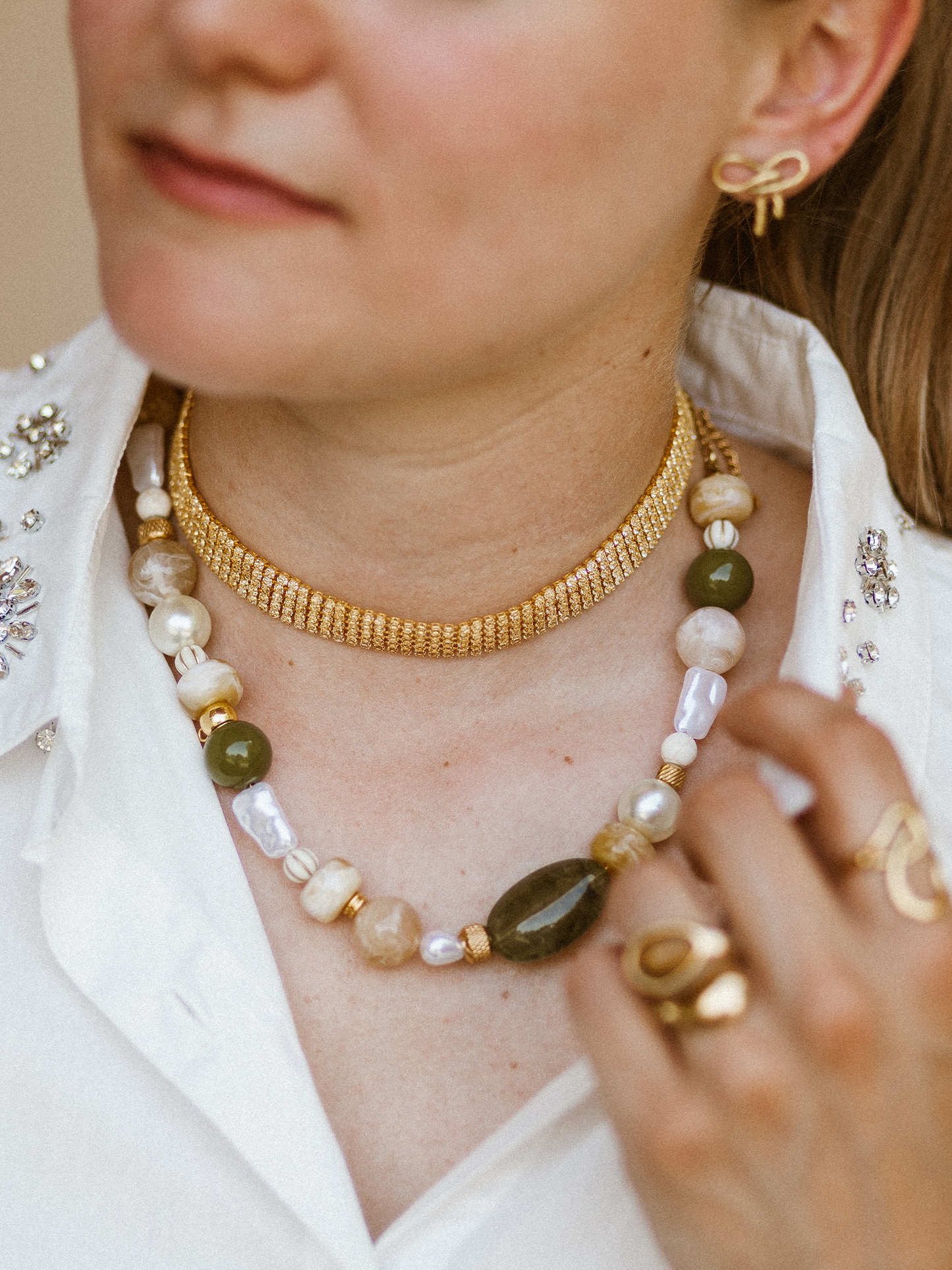 Glitter Choker - Goud
