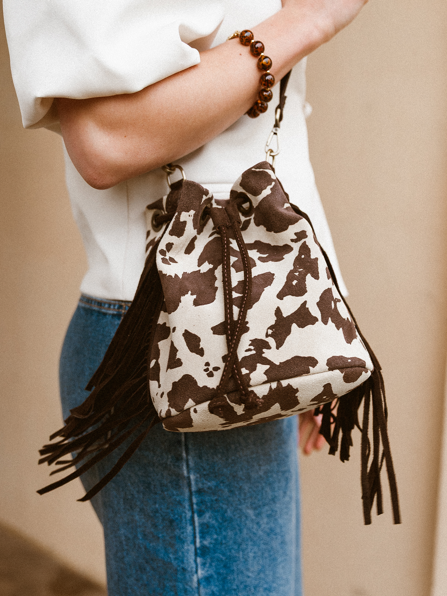 Crossbody Suede Cow - Brown