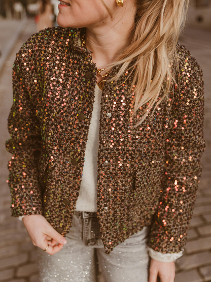 Jacket Glitter - Brown