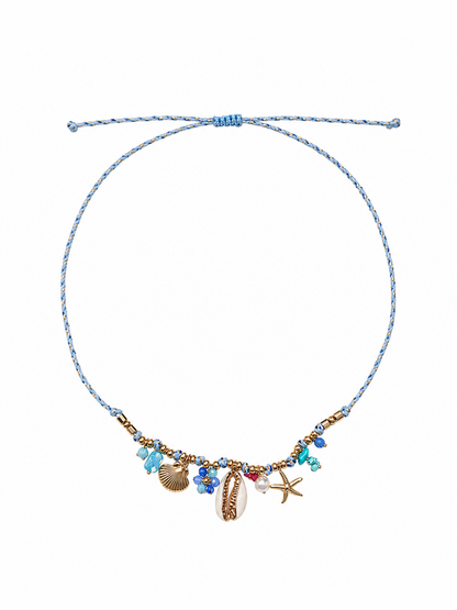 Gevlochten Ketting Ibiza - Blue