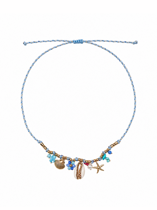 Gevlochten Ketting Ibiza - Blue