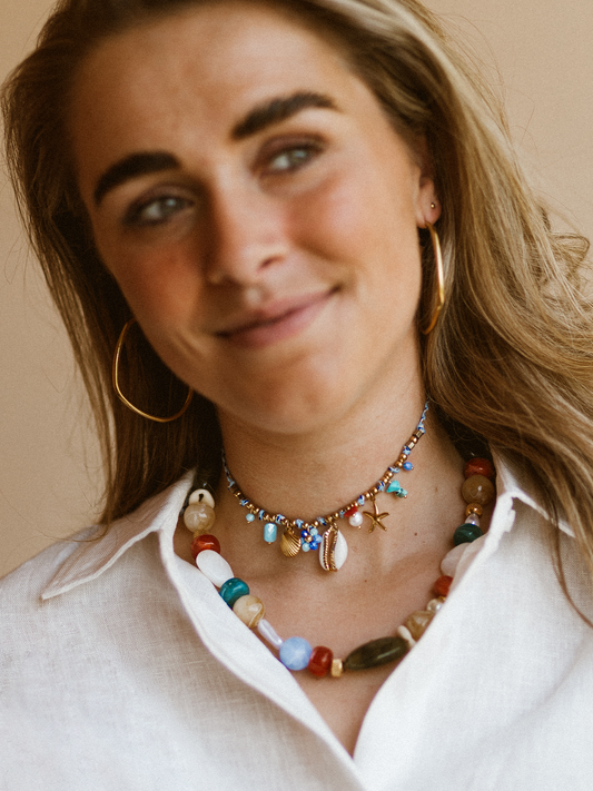 Gevlochten Ketting Ibiza - Blue
